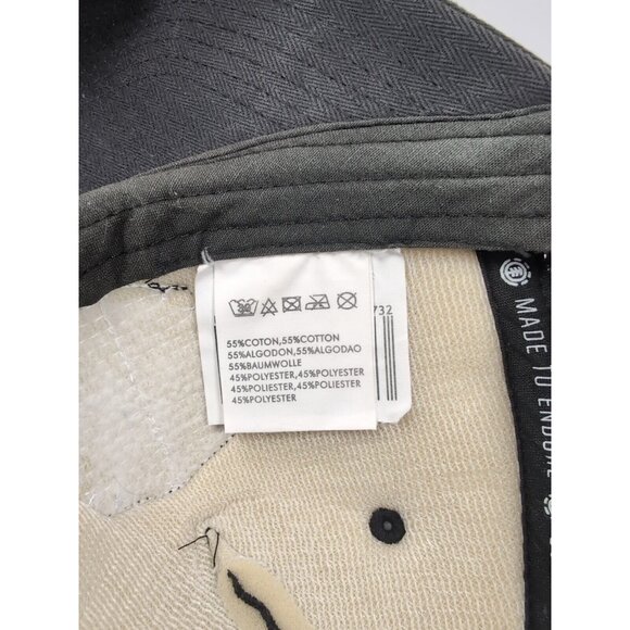 Element Mesh Snap Back Trucker Hat One Size Dark Gray Herringbone Pattern Patch - Picture 12 of 14